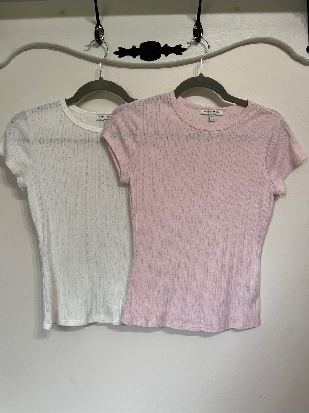 Pointelle Crewneck Tees